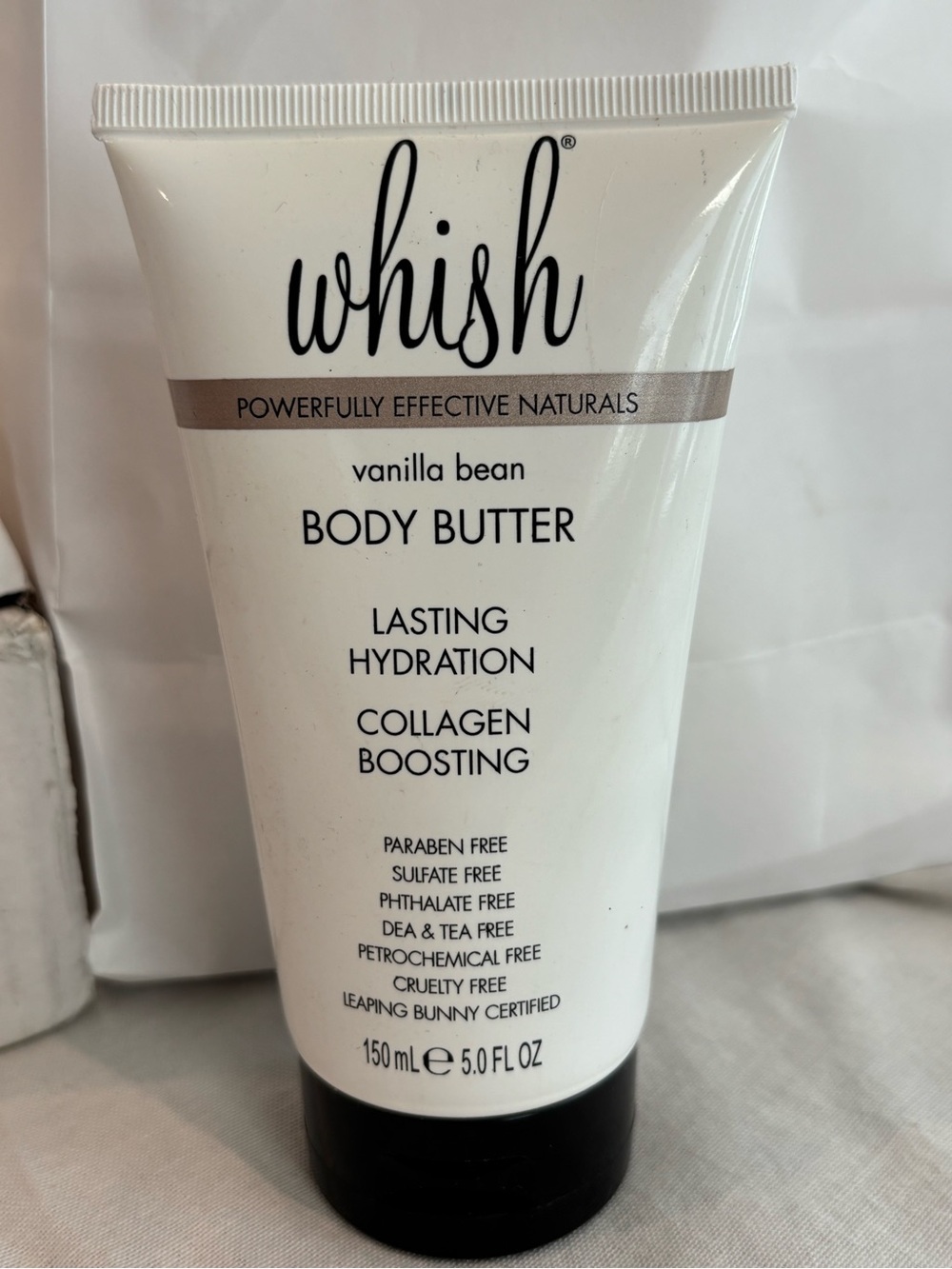 Whish Vanilla Bean Body Butter 5 oz Hydrating Collagen Moisturizer New